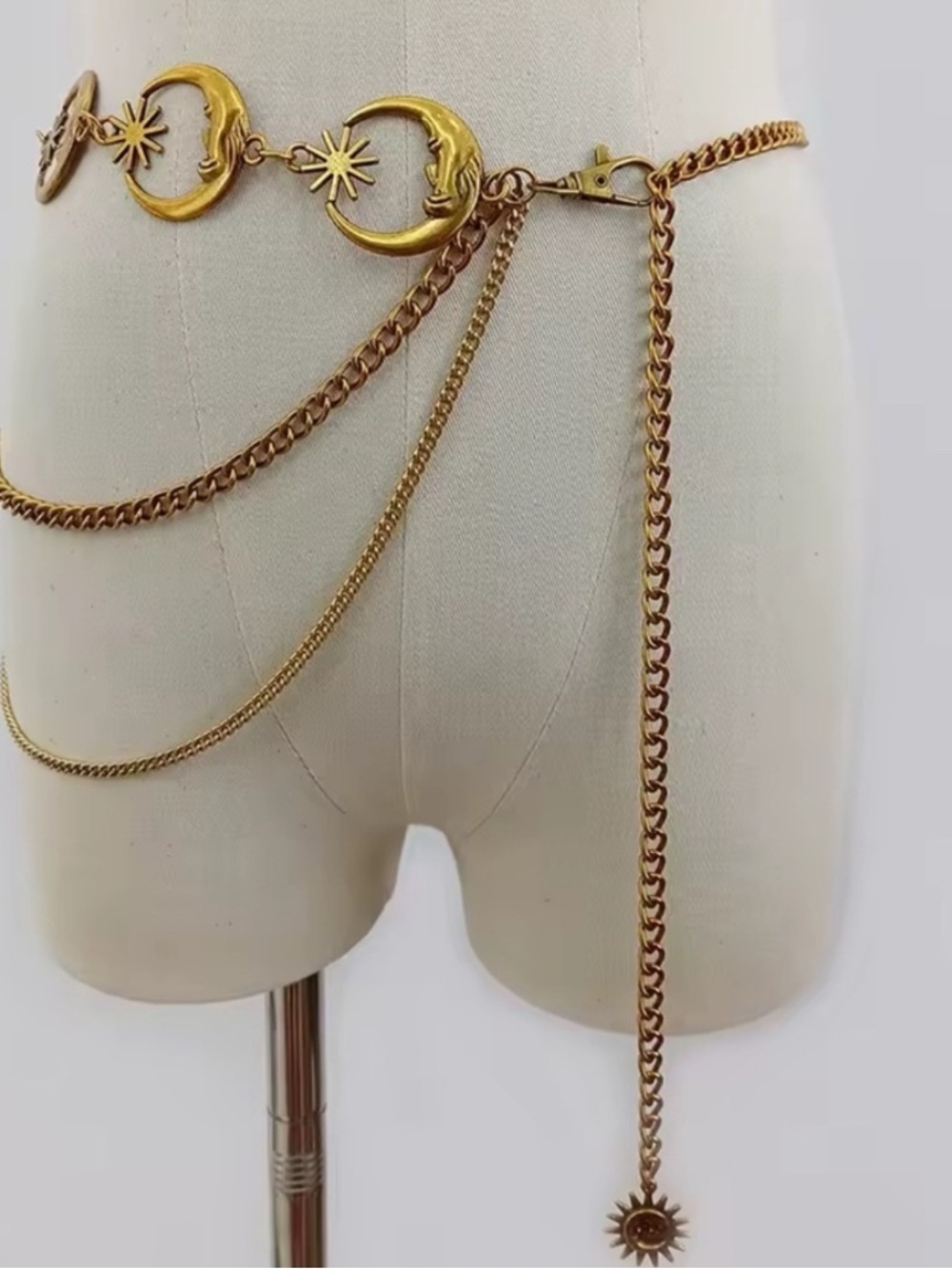 Vintage Gold Celestial Chain Belt